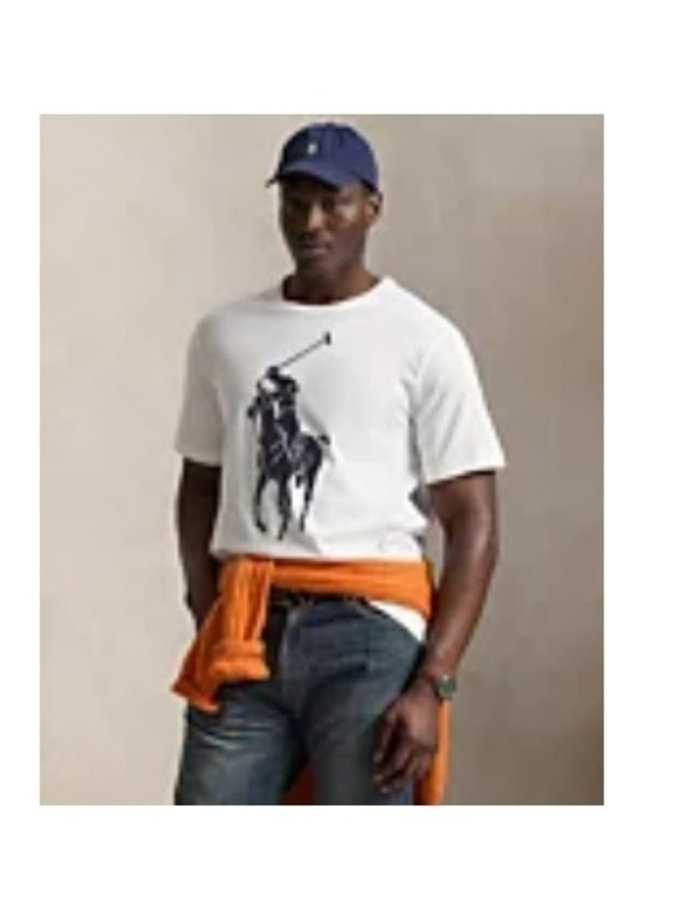 Polo Ralph Lauren Men's Big & Tall Jersey T-Shirt Size XLT White